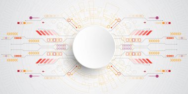 Vektör soyut arka planı teknoloji ve teknoloji kavramlarının yeniliklerini gösterir.