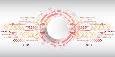 Vektör soyut arka planı teknoloji ve teknoloji kavramlarının yeniliklerini gösterir.