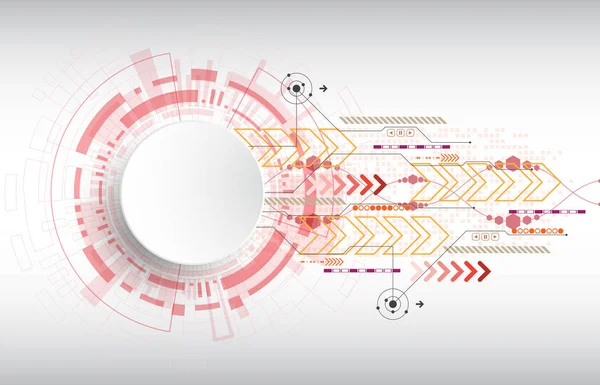 Vektör soyut arka planı teknoloji ve teknoloji kavramlarının yeniliklerini gösterir.