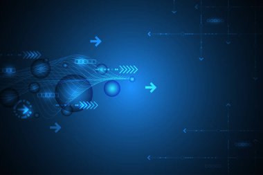 Vektör soyut arka planı teknoloji ve teknoloji kavramlarının yeniliklerini gösterir.