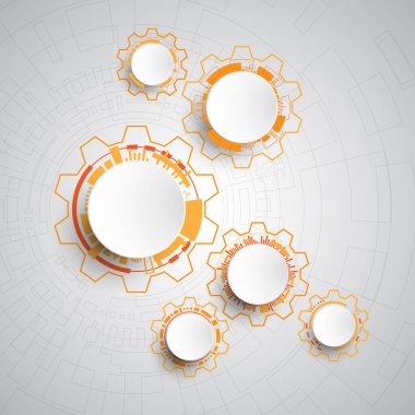 Vektör soyut arka planı teknoloji ve teknoloji kavramlarının yeniliklerini gösterir.