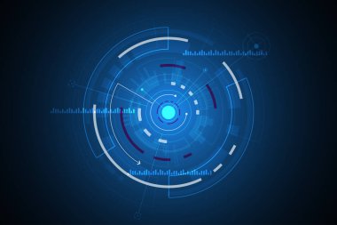 Vektör soyut arka planı teknoloji ve teknoloji kavramlarının yeniliklerini gösterir.