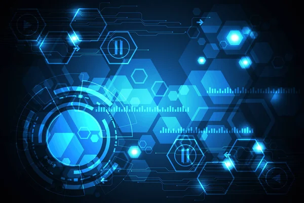 Vektör soyut arka planı teknoloji ve teknoloji kavramlarının yeniliklerini gösterir.