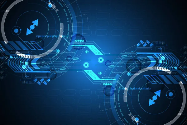 Vektör soyut arka planı teknoloji ve teknoloji kavramlarının yeniliklerini gösterir.