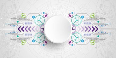 Vektör arka plan teknoloji kavramı.