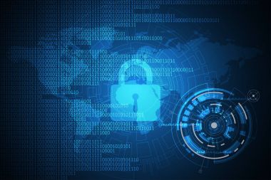 Vektör arka plan teknoloji güvenlik arayüz tasarımı.