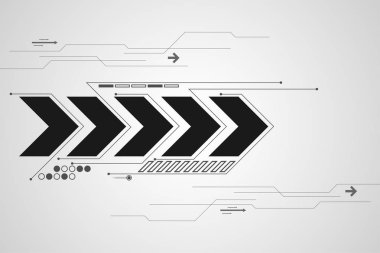 Vektör arka plan teknoloji ok tasarlamak.