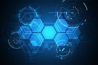 Vektör arka plan teknoloji yenilik geleceğin.