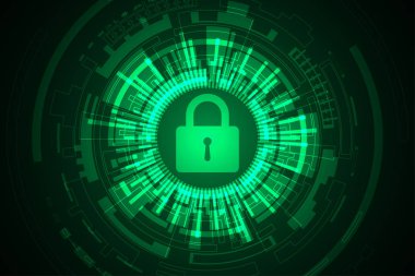 Vektör arka plan teknoloji güvenlik gelecek.