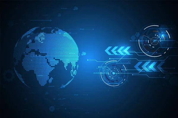 Vektör arka plan teknoloji yenilik gelecekteki dünya.