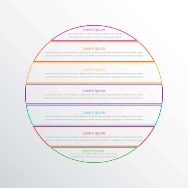 Detaylı raporlar için kullanılan vektör bilgi şablonları. 7 konunun hepsi.