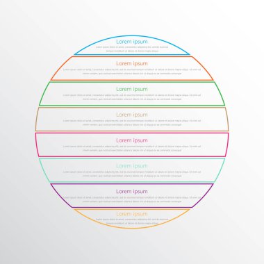 Detaylı raporlar için kullanılan vektör bilgi şablonları. 8 konunun hepsi.
