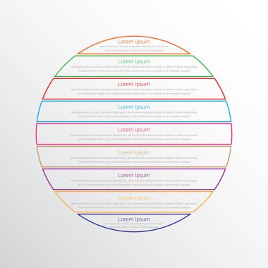 Detaylı raporlar için kullanılan vektör bilgi şablonları. Tüm 9 başlık.