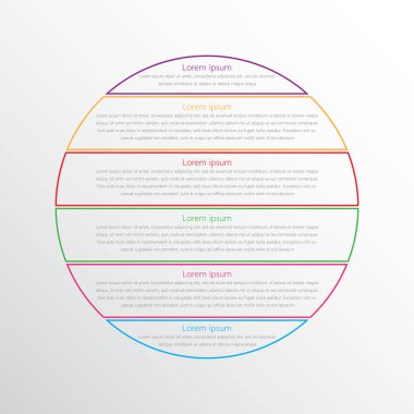 Detaylı raporlar için kullanılan vektör bilgi şablonları. 6 konunun hepsi.