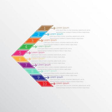 Detaylı raporlar için kullanılan vektör bilgi şablonları. Tüm 10 başlık.