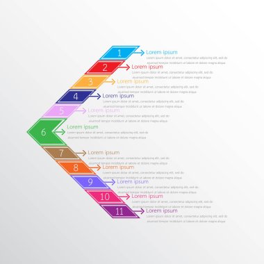 Detaylı raporlar için kullanılan vektör bilgi şablonları. Tüm 11 başlık.