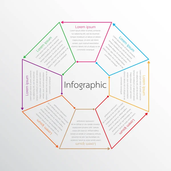 Modèles d'infographie vectorielle utilisés pour les rapports détaillés. Tous les 8 sujets . — Image vectorielle