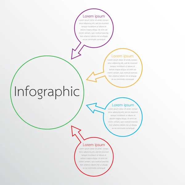 Vector infografische sjablonen gebruikt voor gedetailleerde rapporten. Alle 4 de onderwerpen. — Stockvector