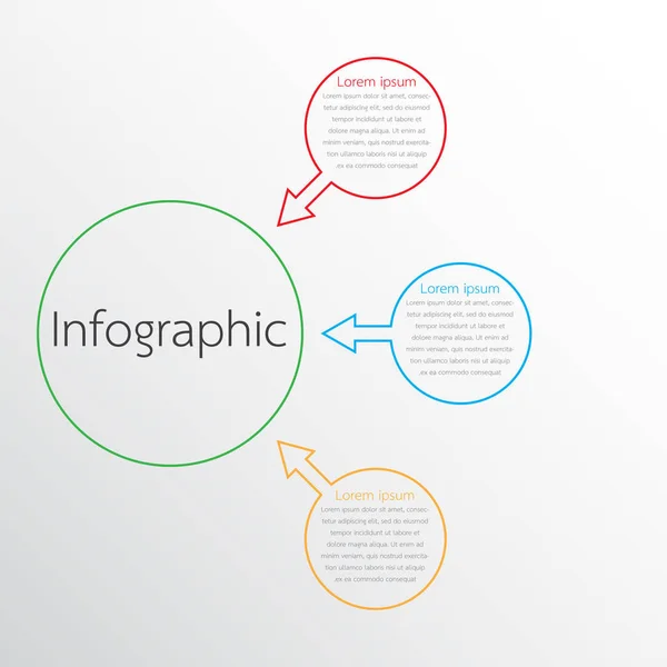 Modèles d'infographie vectorielle utilisés pour les rapports détaillés. Tous les 3 sujets . — Image vectorielle