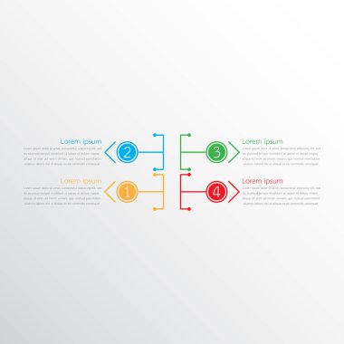 Detaylı raporlar için kullanılan vektör bilgi şablonları. 4 konunun hepsi.