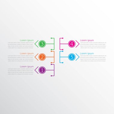 Detaylı raporlar için kullanılan vektör bilgi şablonları. 5 konunun hepsi.