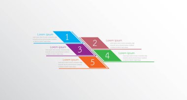 Detaylı raporlar için kullanılan vektör bilgi şablonları. 5 konunun hepsi.