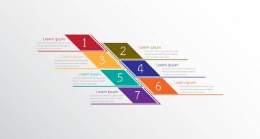 Detaylı raporlar için kullanılan vektör bilgi şablonları. 7 konunun hepsi.