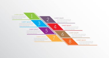 Detaylı raporlar için kullanılan vektör bilgi şablonları. 8 konunun hepsi.