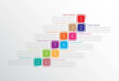 Detaylı raporlar için kullanılan vektör bilgi şablonları. Tüm 11 başlık.