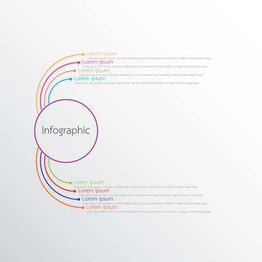Detaylı raporlar için kullanılan vektör bilgi şablonları. 8 konunun hepsi.