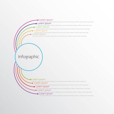 Detaylı raporlar için kullanılan vektör bilgi şablonları. Tüm 10 başlık.