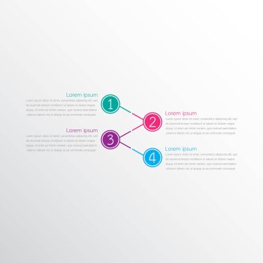 Detaylı raporlar için kullanılan vektör bilgi şablonları. 4 konunun hepsi.