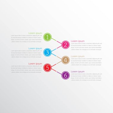 Detaylı raporlar için kullanılan vektör bilgi şablonları. 6 konunun hepsi.