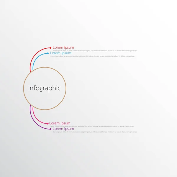 Modèles d'infographie vectorielle utilisés pour les rapports détaillés. Tous les 4 sujets . — Image vectorielle