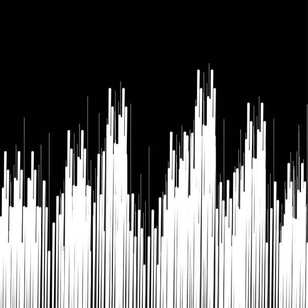 Vektorlinjer abstrakt bakgrund vit på svart bakgrund. — Stock vektor