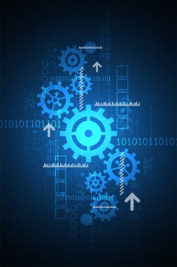 Vektör teknoloji vites kavram.