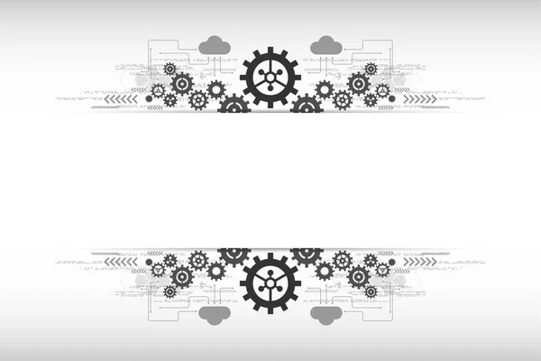 Technologie de conception de concept vectoriel avec espaces vides pour une utilisation . — Image vectorielle