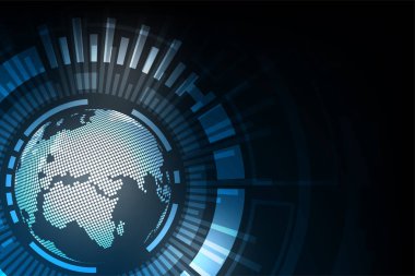 Vektör teknolojisi dijital dünya.