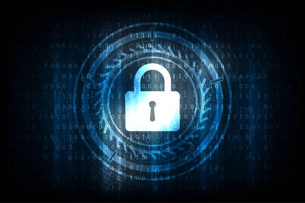 Anahtar güvenlik kavramı koyu mavi zemin üzerine içinde.