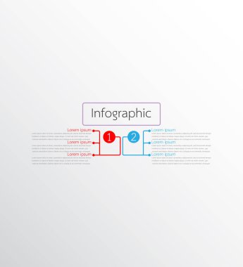 Vektör Infographic detaylı raporlar için kullanılan şablon. Tüm 2 Konu.
