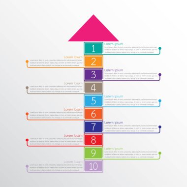 Detaylı raporlar için kullanılan vektör bilgi şablonları. Tüm 10 başlık.