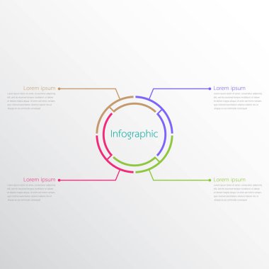 Detaylı raporlar için kullanılan vektör bilgi şablonları. 4 konunun hepsi.
