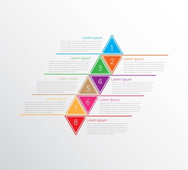 Detaylı raporlar için kullanılan vektör bilgi şablonları. 8 konunun hepsi.