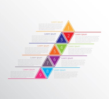 Detaylı raporlar için kullanılan vektör bilgi şablonları. Tüm 9 başlık.
