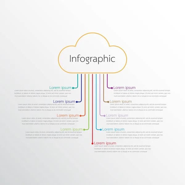 Vector infographic templates used for detailed reports. All 9 topics. — Stock Vector