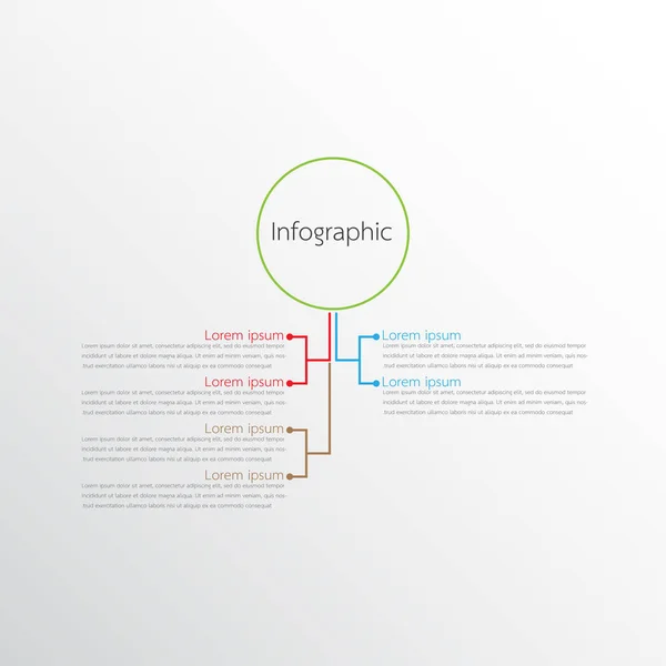 Plantillas de infografía vectorial utilizadas para informes detallados. Los 3 temas . — Vector de stock