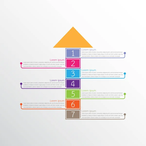 Vektor-Infografik-Vorlagen für detaillierte Berichte. Alle 7 Themen. — Stockvektor