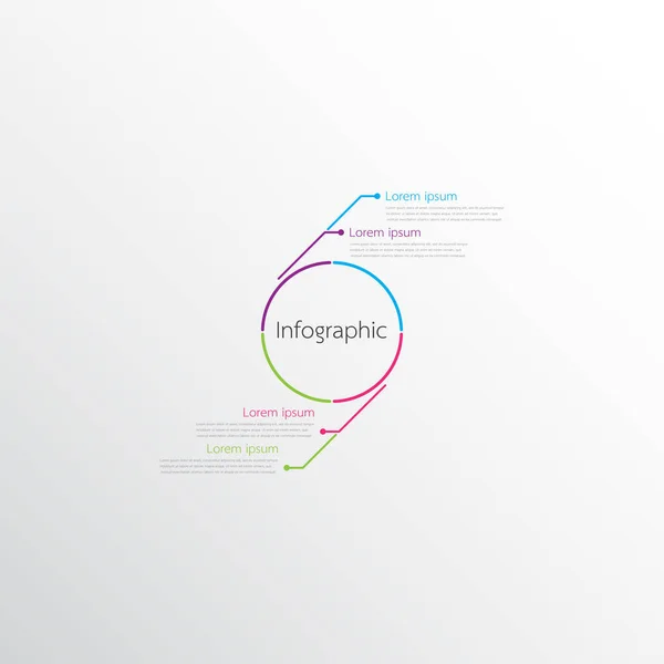 Vektor-Infografik-Vorlagen für detaillierte Berichte. Alle 4 Themen. — Stockvektor