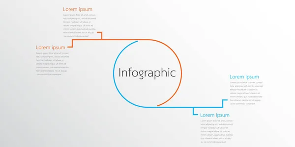 Modèles d'infographie vectorielle utilisés pour les rapports détaillés. Tous les 2 sujets . — Image vectorielle