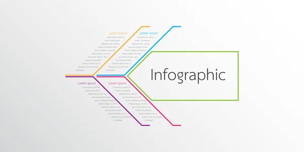 A részletes jelentésekhez használt vektorinfografikai sablonok. Mind a 4 téma. — Stock Vector